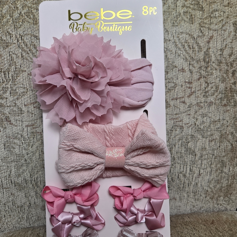 Bebe Baby Boutique Blush Pink Hair Accessory Set